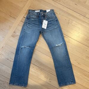 Zara Women's Blue Straight Leg Jeans